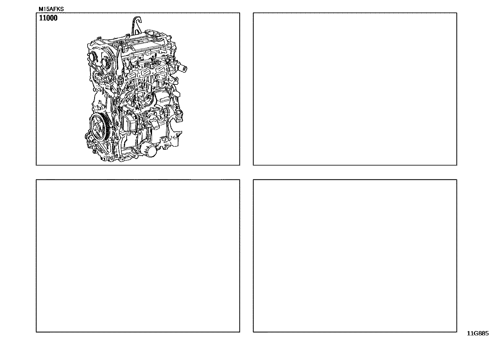 Toyota COROLLA Partial Engine Assembly EPC diagram — 11G885