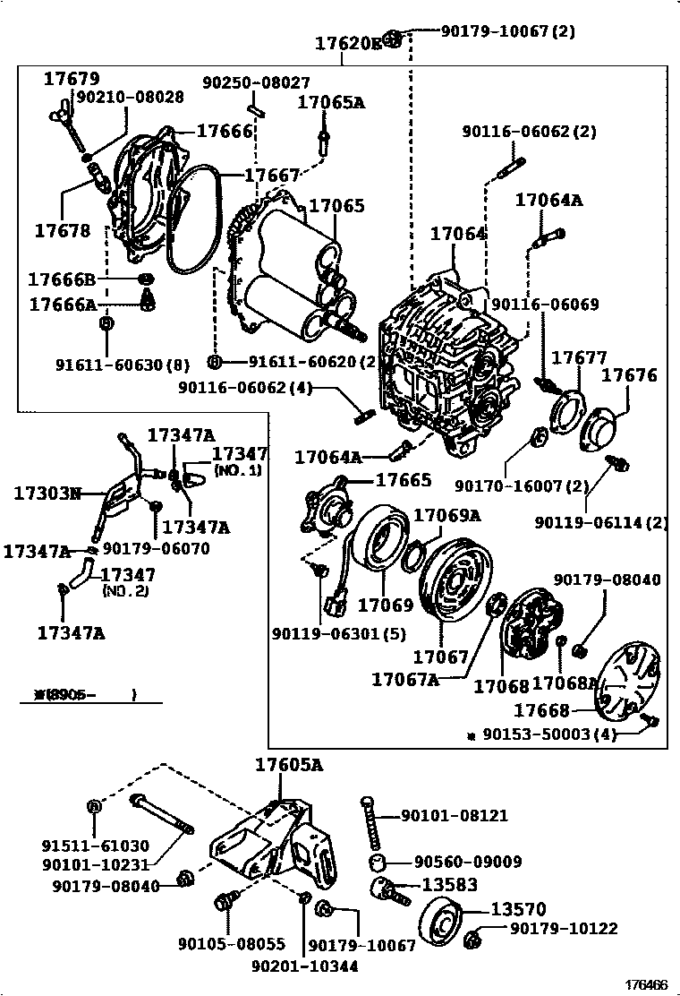 Toyota COROLLA Manifold EPC diagram — 176466