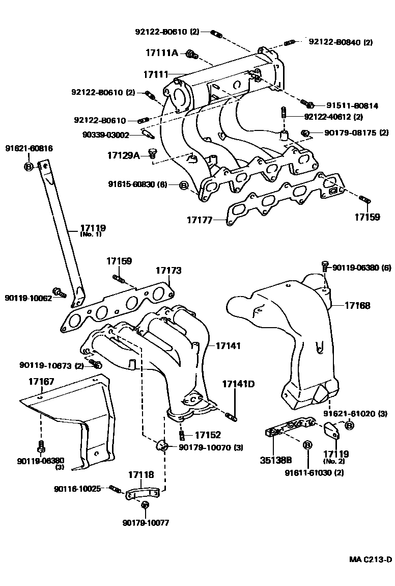 Toyota COROLLA Manifold EPC diagram — MAC213D