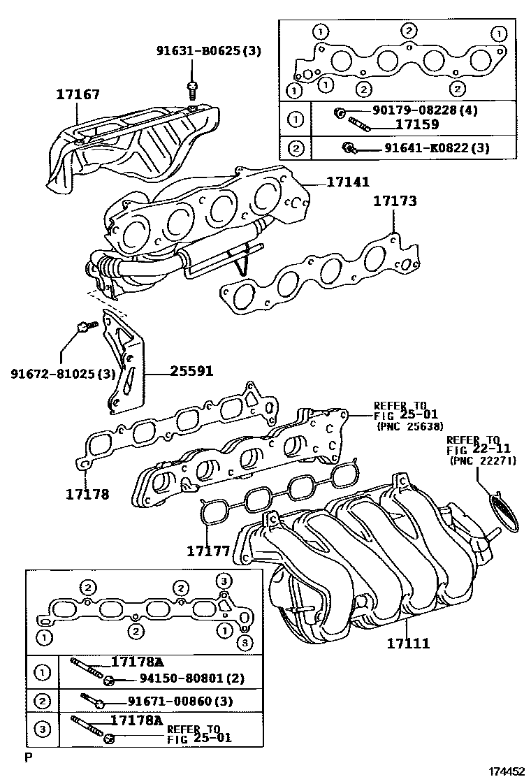 Toyota COROLLA Manifold EPC diagram — 174452