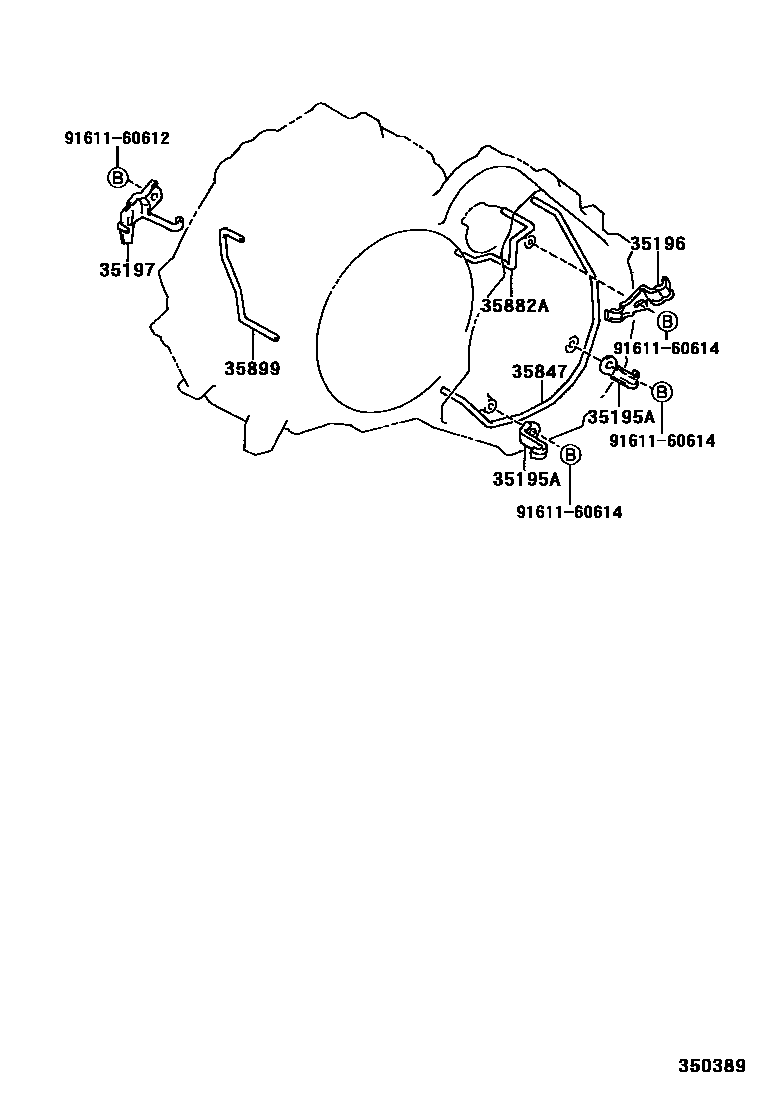 Toyota COROLLA 阀体和滤油网(ATM) EPC diagram — 350389