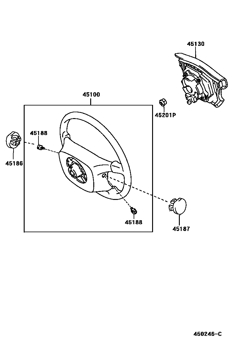 Toyota COROLLA Steering Wheel EPC diagram — 450246C