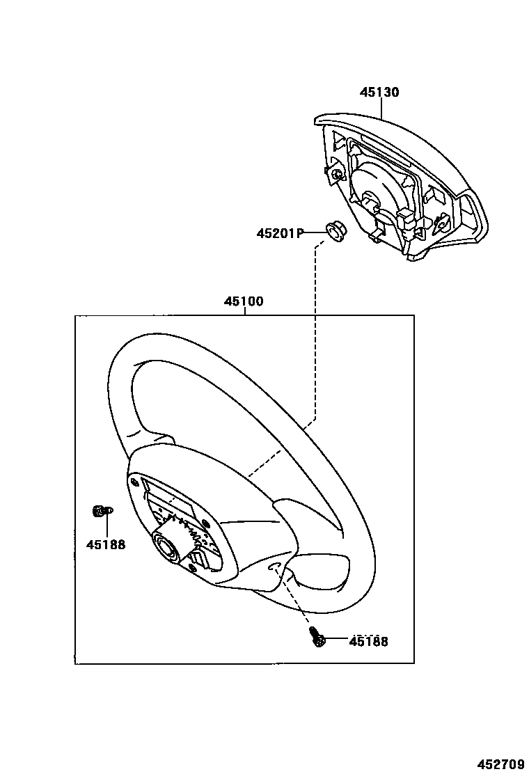 Toyota COROLLA Steering Wheel EPC diagram — 452709