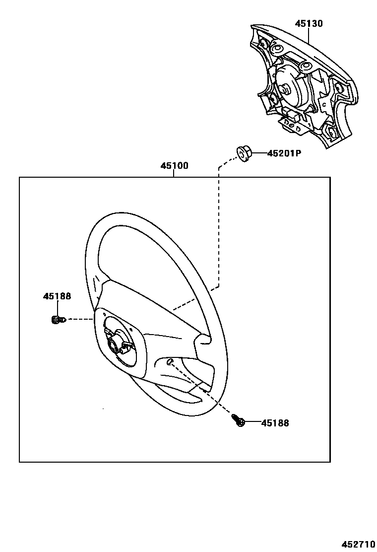 Toyota COROLLA Steering Wheel EPC diagram — 452710