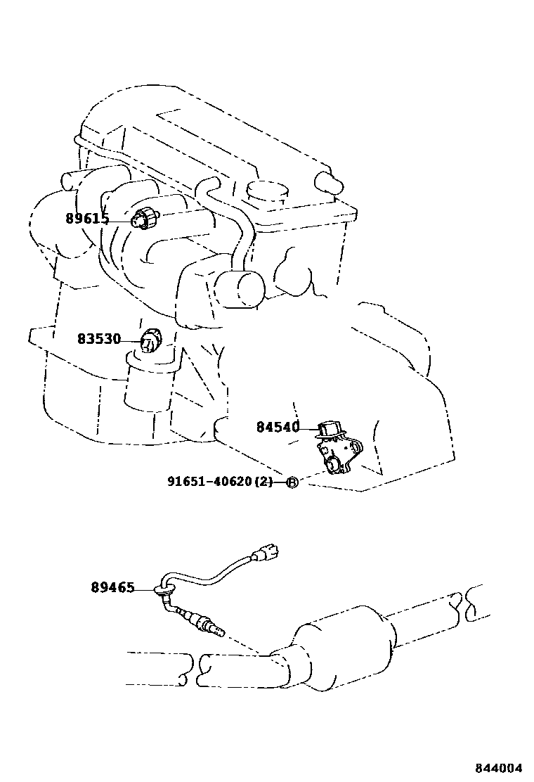 Toyota COROLLA 开关和继电器和ECU EPC diagram — 844181