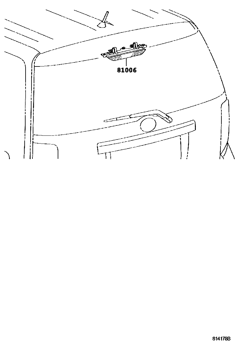 Toyota COROLLA 高位刹车灯 EPC diagram — 814178B