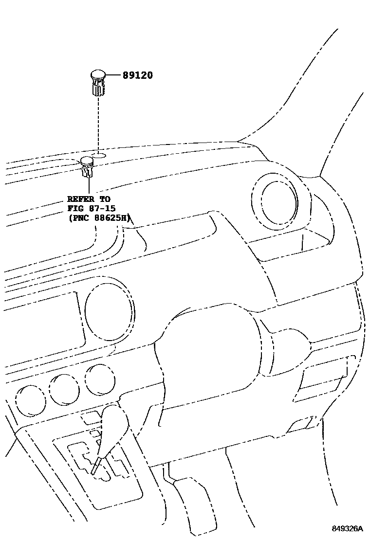 Toyota COROLLA 自动灯控系统(灯控) EPC diagram — 849326A