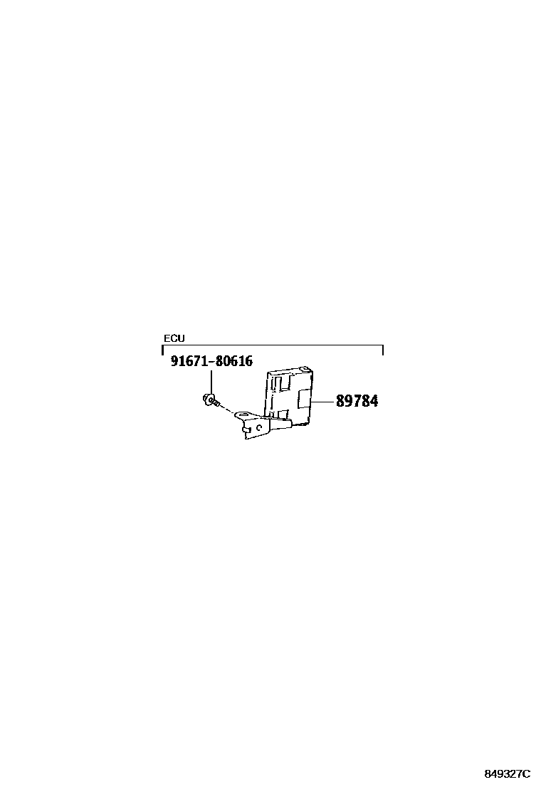Toyota COROLLA 防盗装置 EPC diagram — 849327C