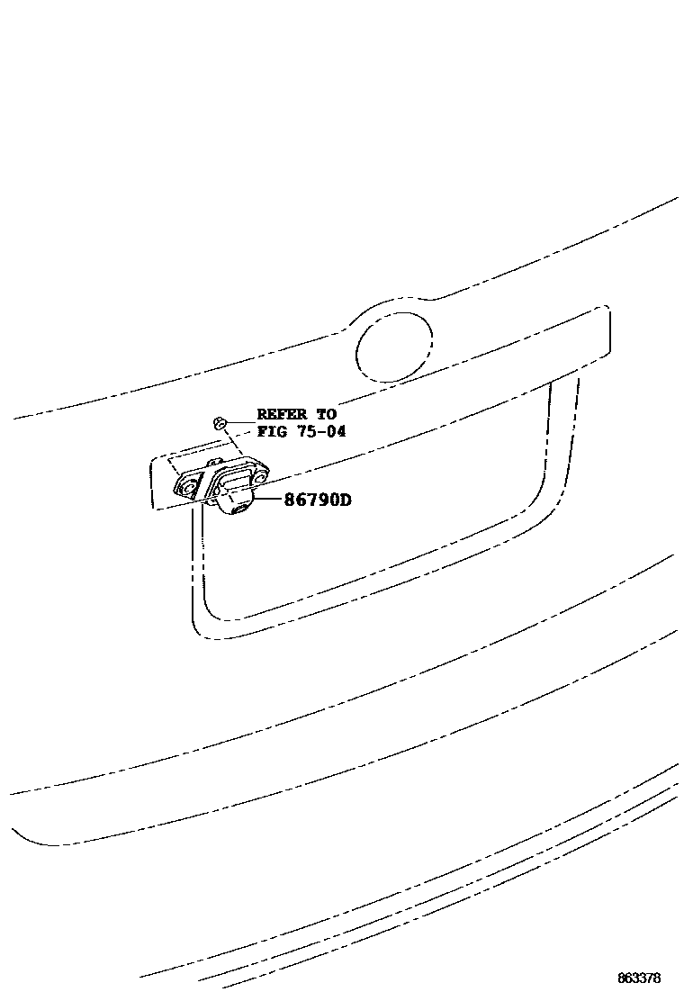 Toyota COROLLA 倒车影像和摄像头 EPC diagram — 863378
