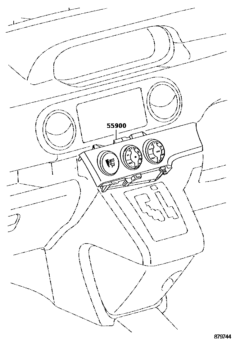 Toyota COROLLA 暖风和空调系统 - 控制器和风管 EPC diagram — 879744