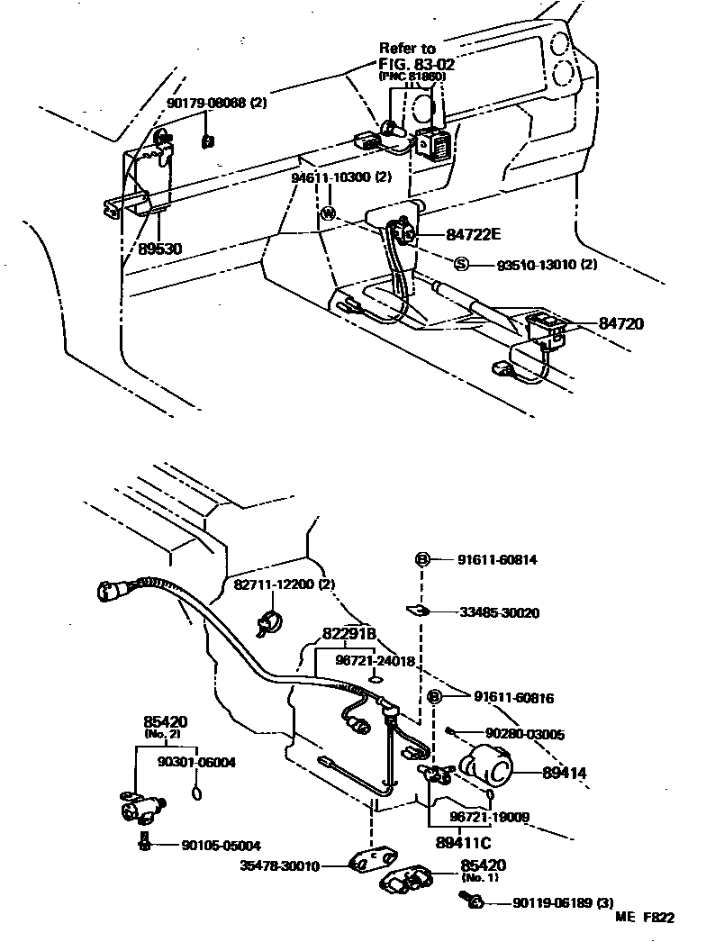 Toyota COROLLA 电子控制变速器 EPC diagram — MEF822