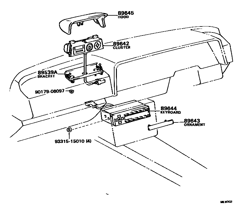 Toyota COROLLA indicator light EPC diagram — MEB702