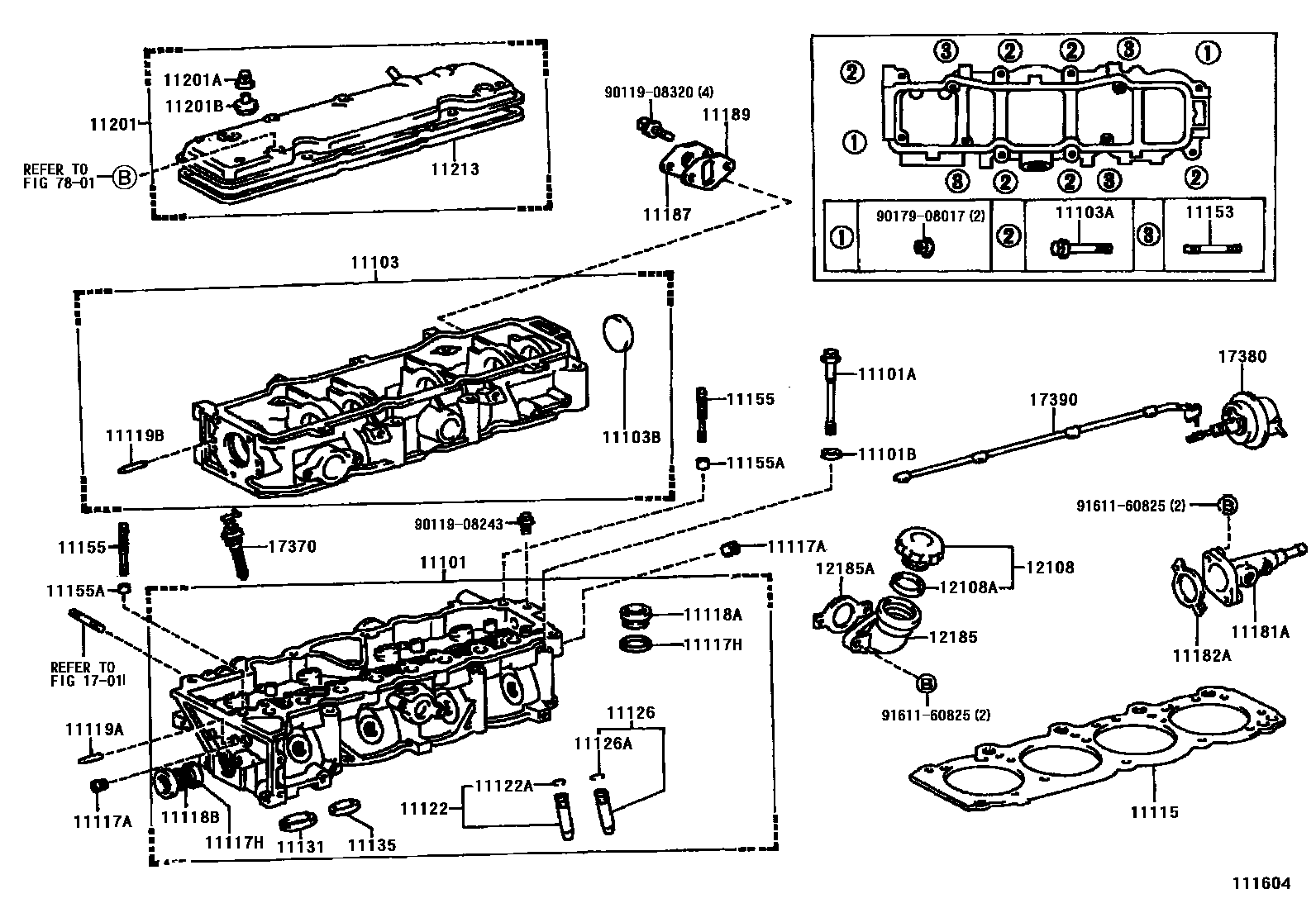 Toyota CAMRY Cylinder Head EPC diagram — 111604
