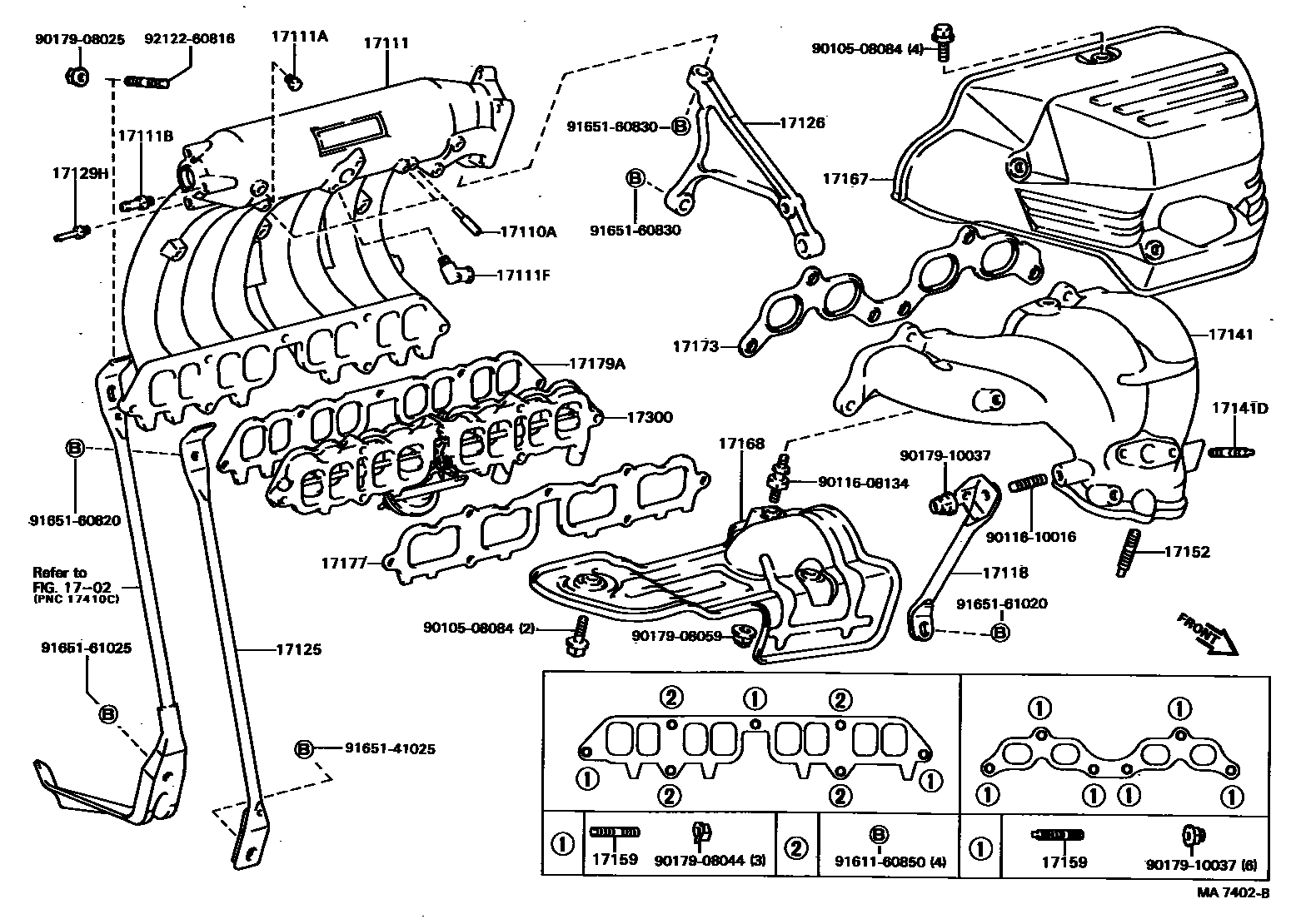 Toyota CAMRY Manifold EPC diagram — MA7402B