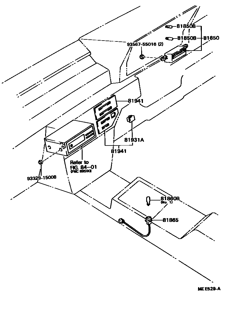 Toyota CAMRY indicator light EPC diagram — MEE529A