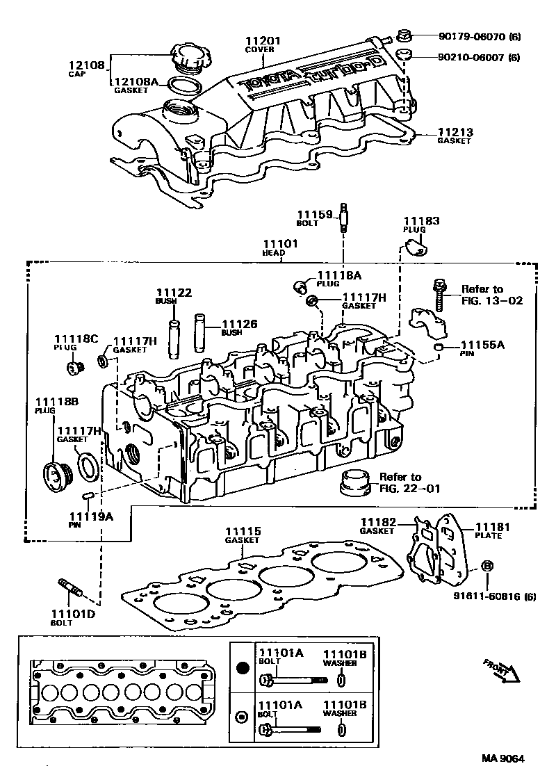 Toyota CAMRY Cylinder Head EPC diagram — MA9064