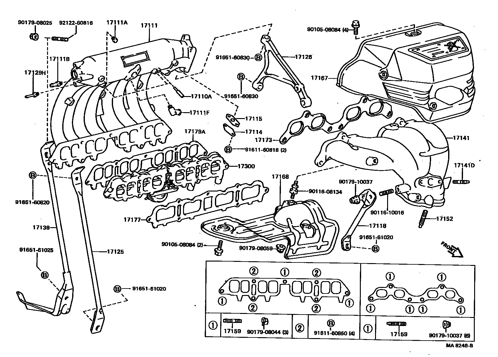 Toyota CAMRY Manifold EPC diagram — MA8246B