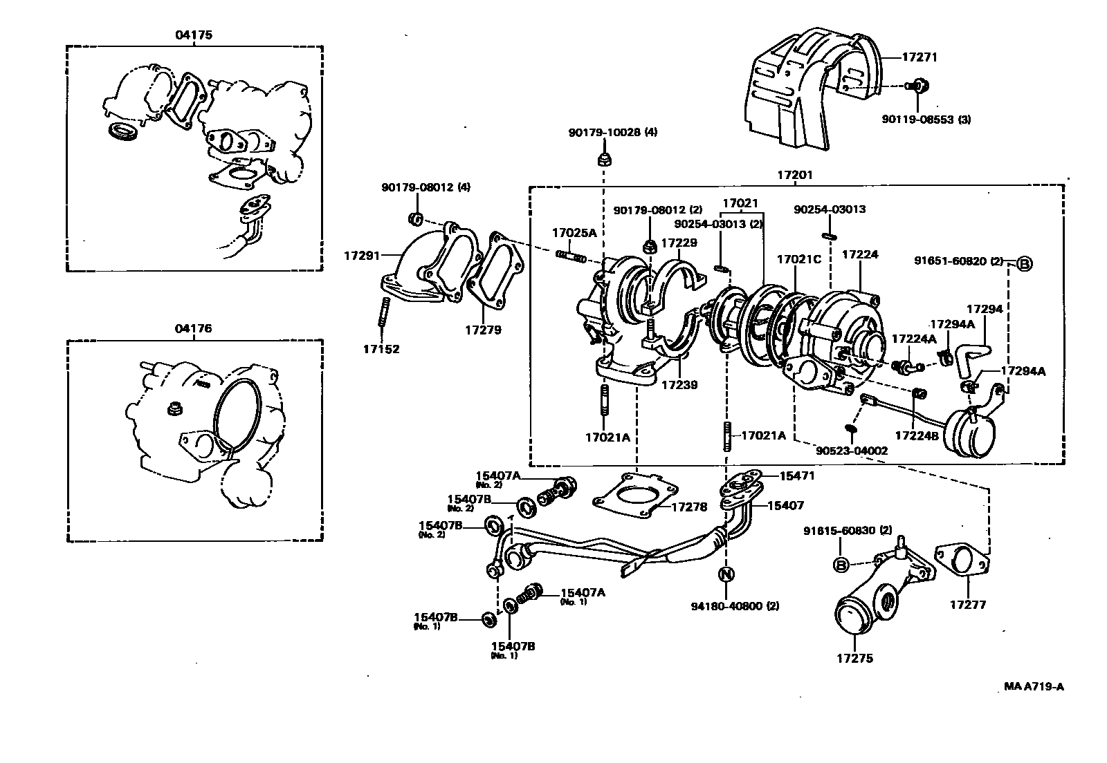 Toyota CAMRY Manifold EPC diagram — MAA719A