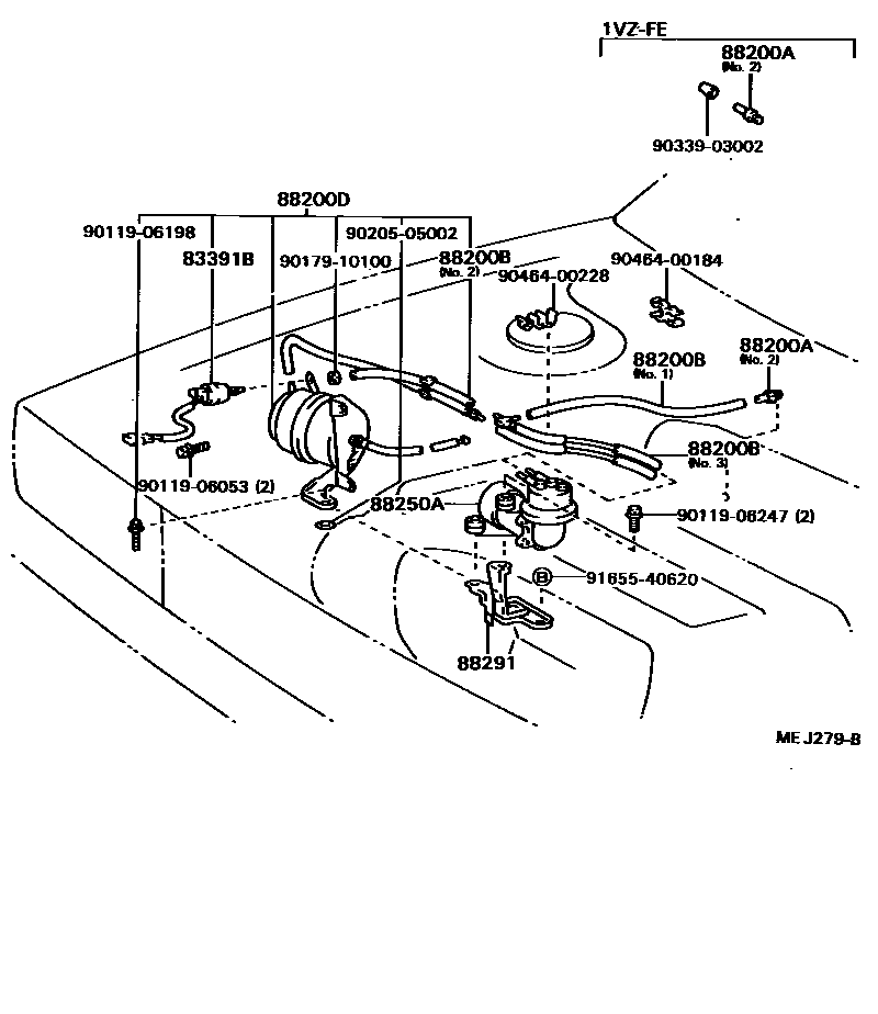 Toyota CAMRY 巡航控制(自动行驶) EPC diagram — MEJ279B