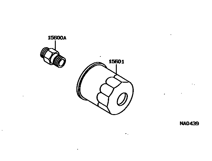 Toyota CAMRY Oil Filter EPC diagram — NA0439