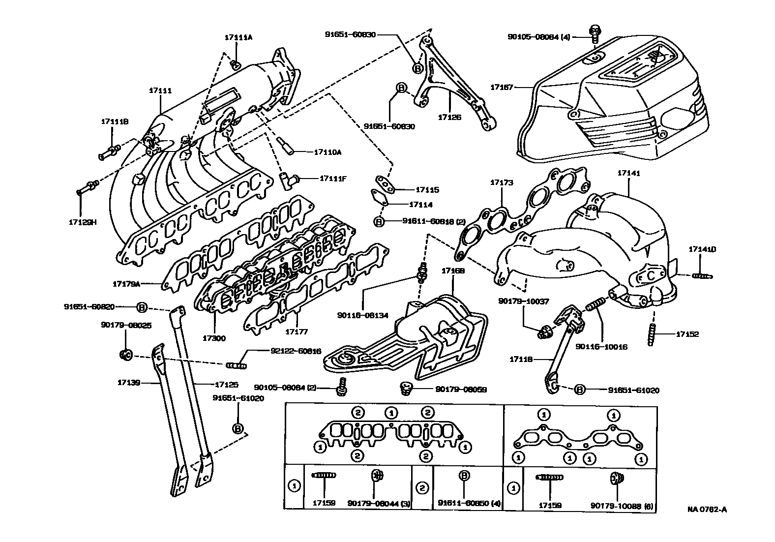 Toyota CAMRY Manifold EPC diagram — NA0762A