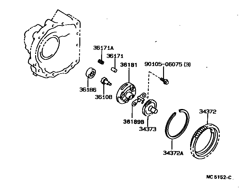 Toyota CAMRY 分动器油泵 EPC diagram — NC5152C