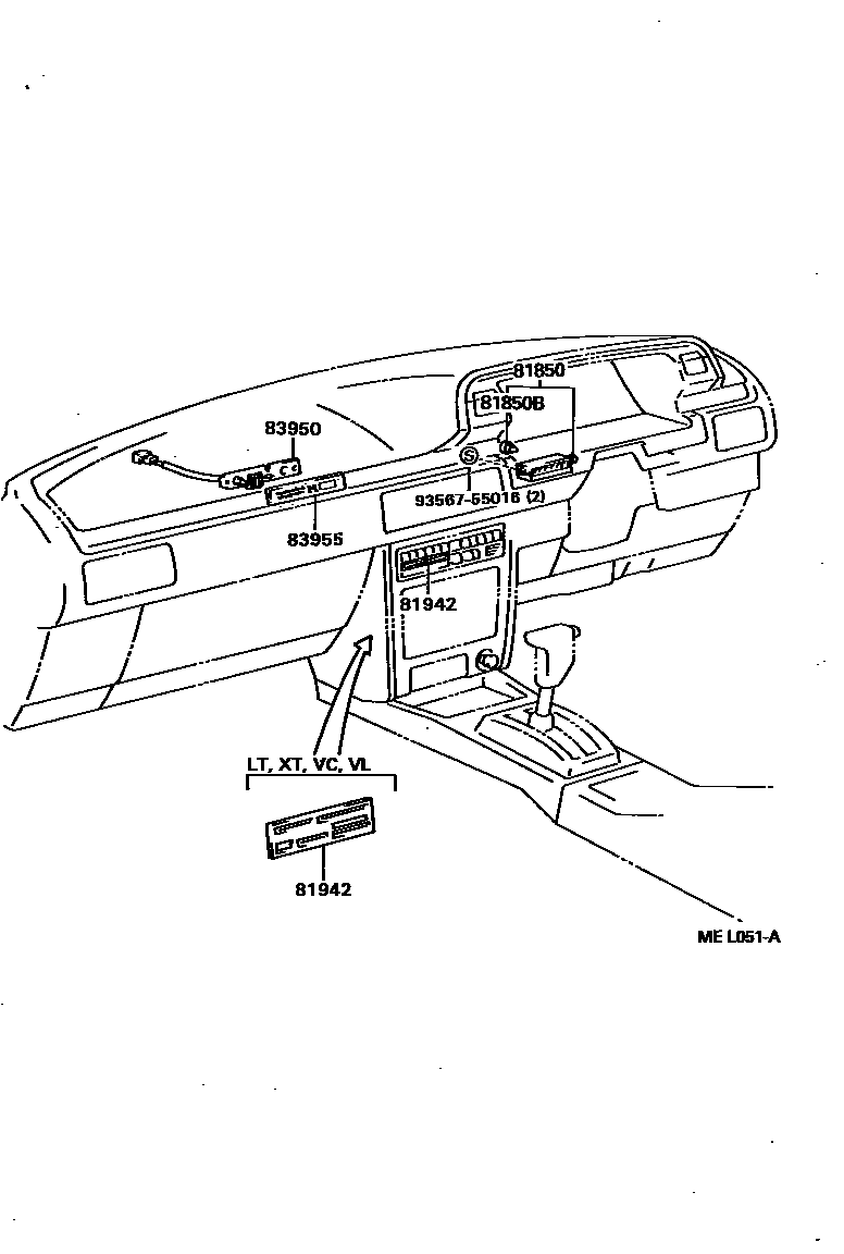 Toyota CAMRY indicator light EPC diagram — MEL051A
