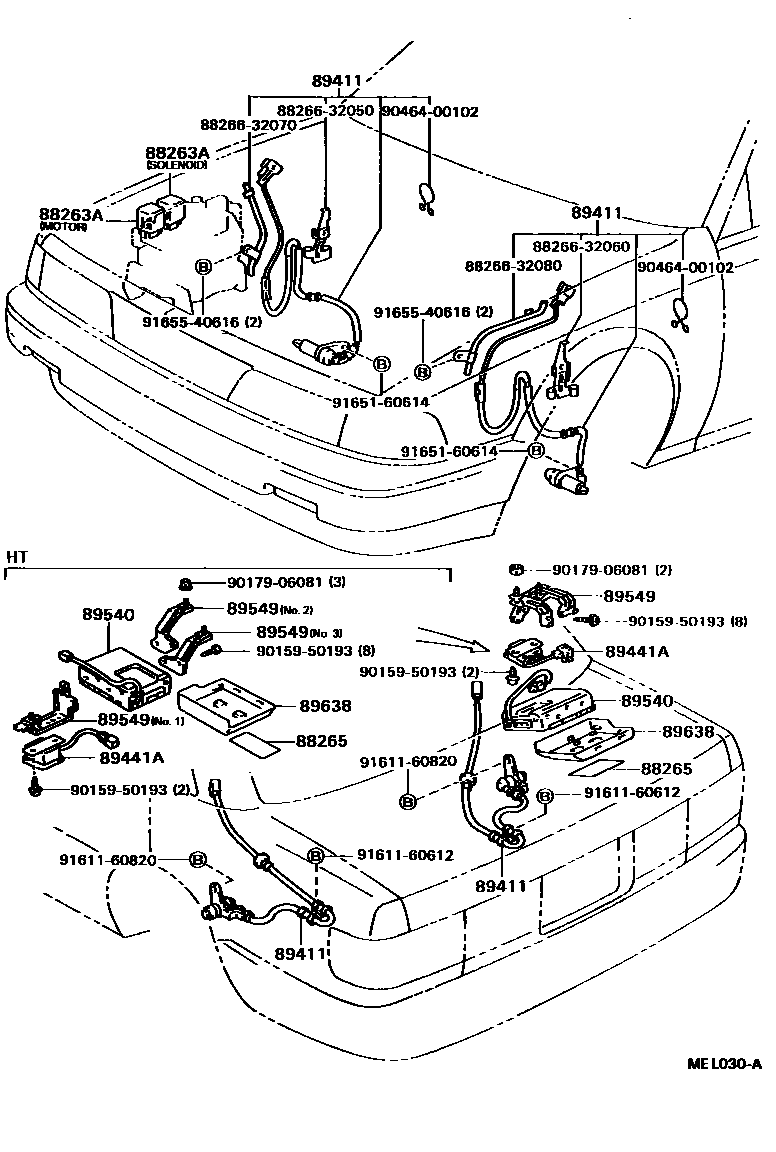 Toyota CAMRY ABS 和 VSC EPC diagram — MEL030A