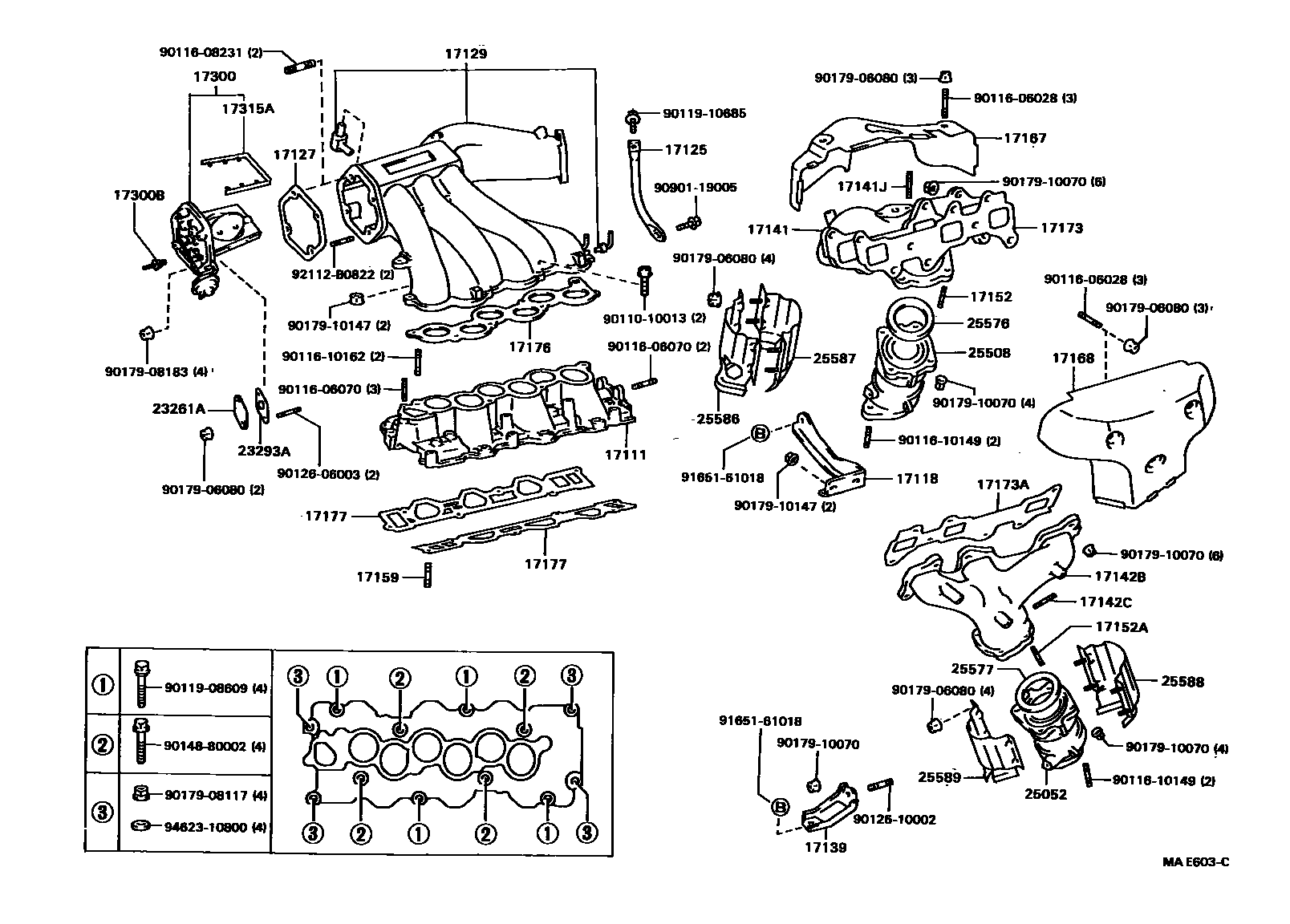 Toyota CAMRY Manifold EPC diagram — MAE603C