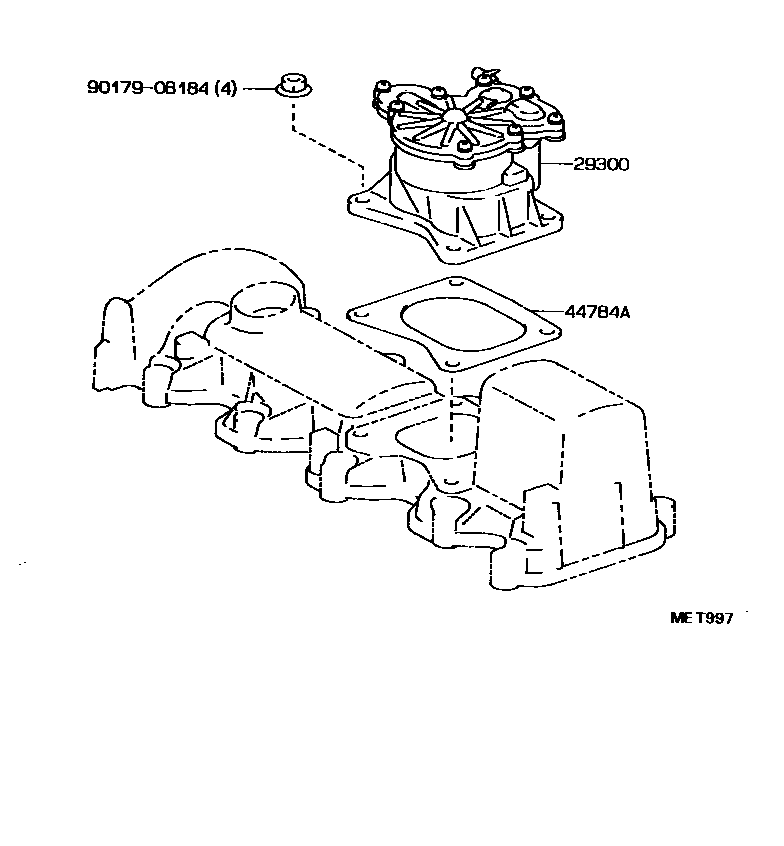 Toyota CAMRY 真空泵 EPC diagram — MET997