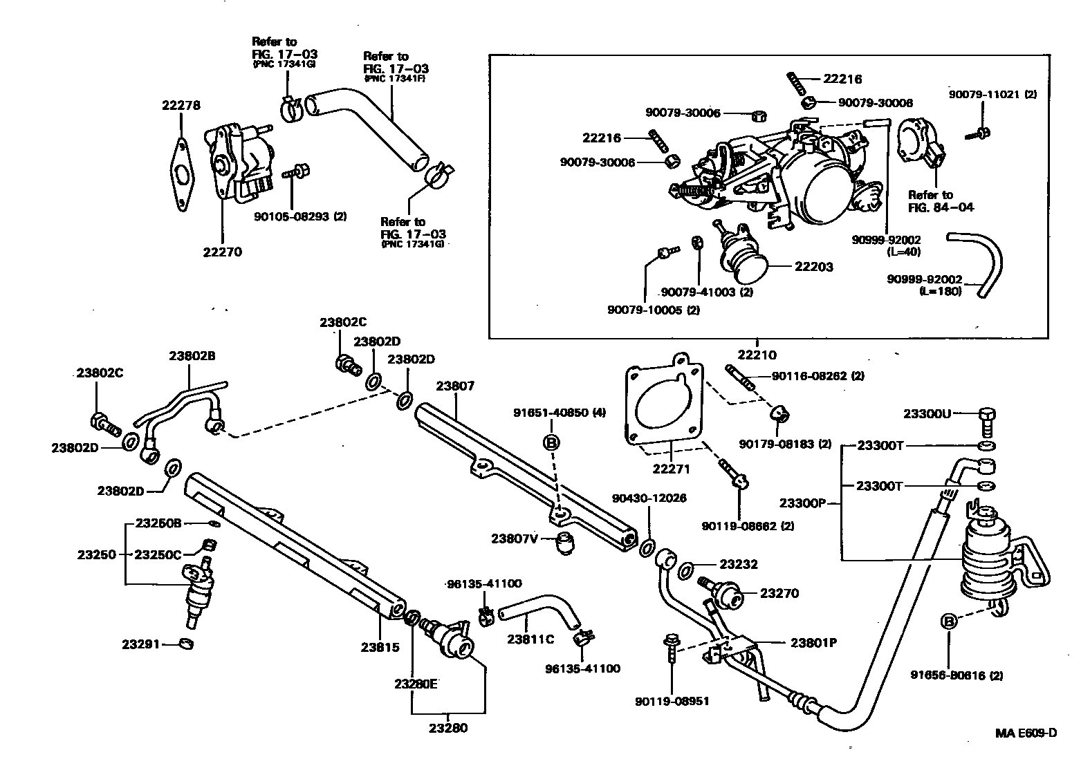 Toyota CAMRY 燃油喷射系统 EPC diagram — MAE609D