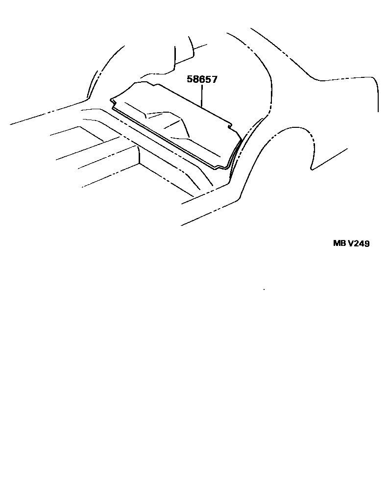 Toyota CAMRY 前围板消声板和地板消声垫 EPC diagram — MBV249