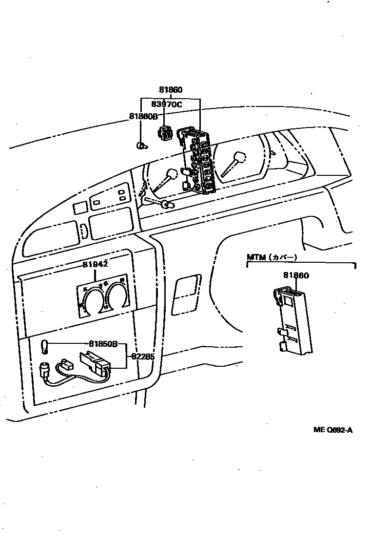 Toyota CAMRY indicator light EPC diagram — MEQ692A