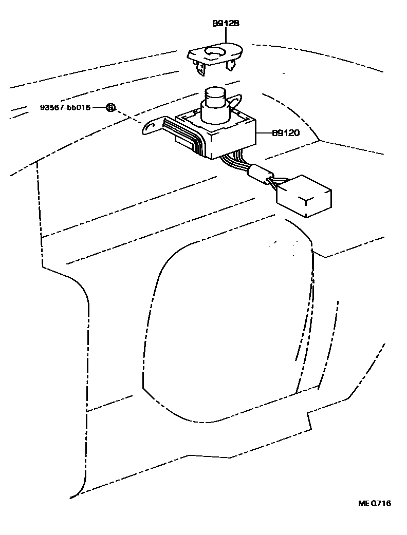 Toyota CAMRY 自动灯控系统(灯控) EPC diagram — MEQ716