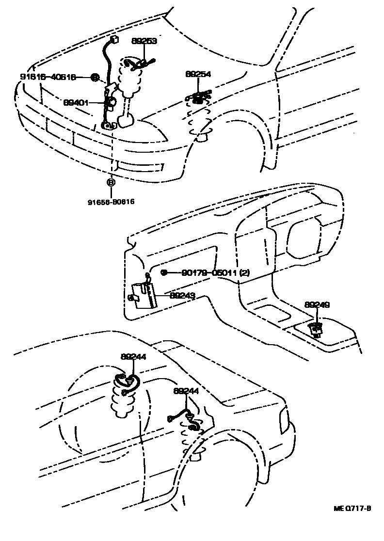 Toyota CAMRY 电子调节悬架 EPC diagram — MEQ717B