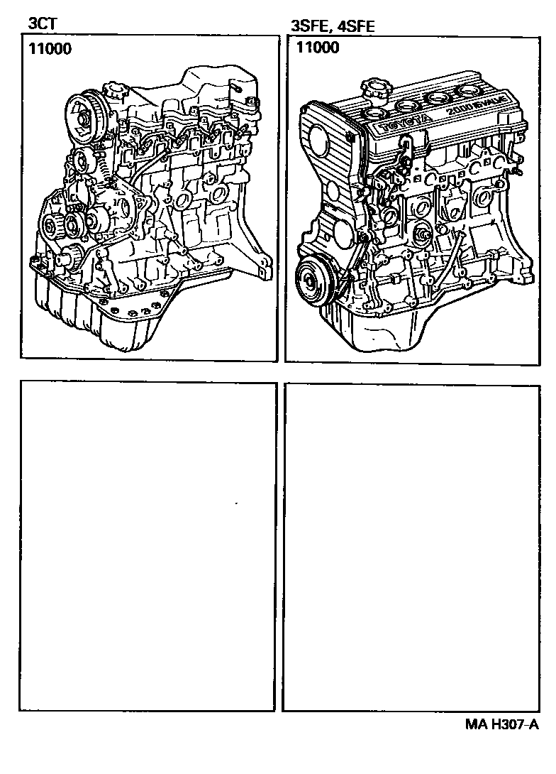 Toyota CAMRY Partial Engine Assembly EPC diagram — MAH307A