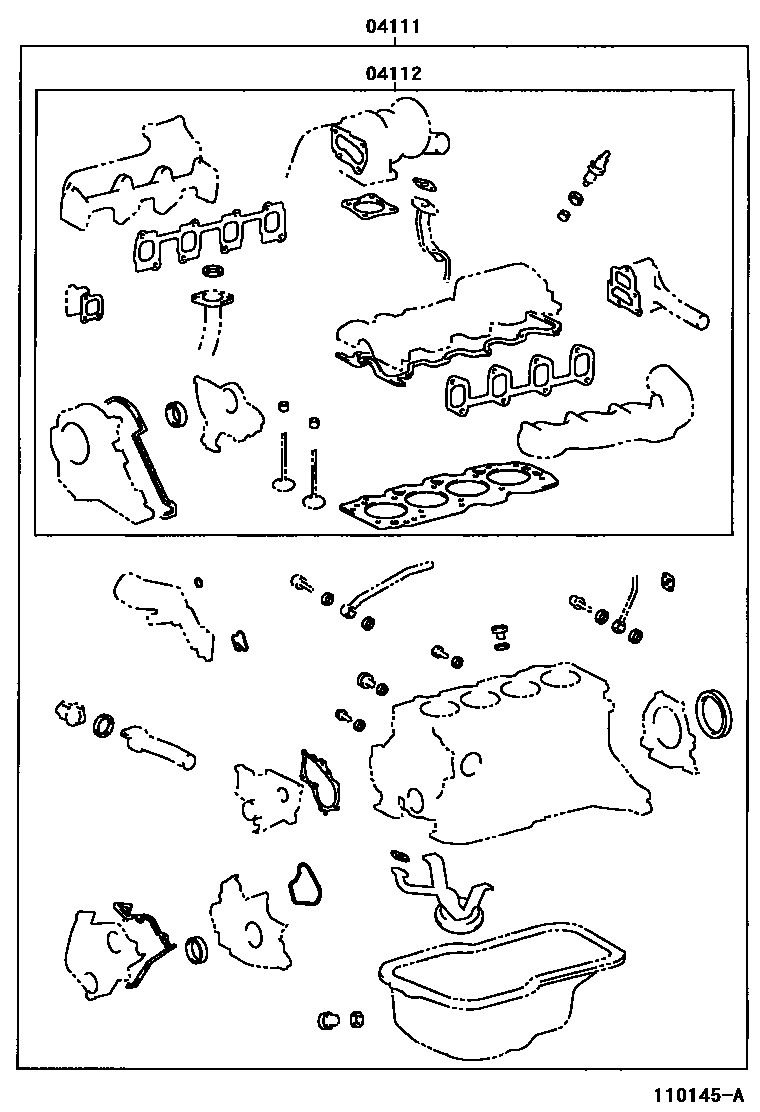Toyota CAMRY Engine Overhaul Gasket Kit EPC diagram — 110145A