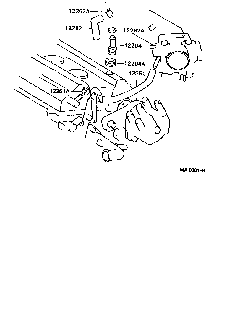 Toyota CAMRY Ventilation Hose EPC diagram — MAE061B