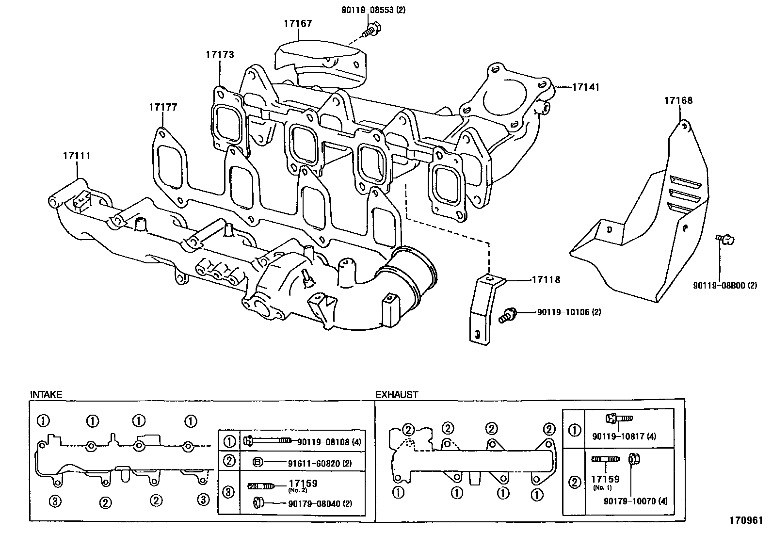 Toyota CAMRY Manifold EPC diagram — 170961