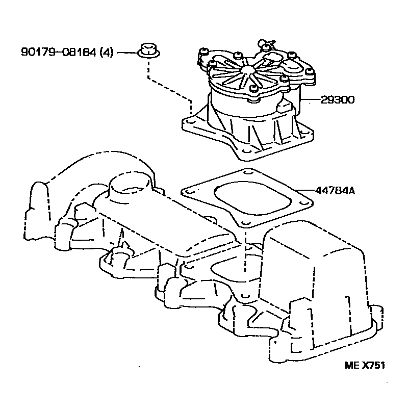 Toyota CAMRY 真空泵 EPC diagram — MEX751