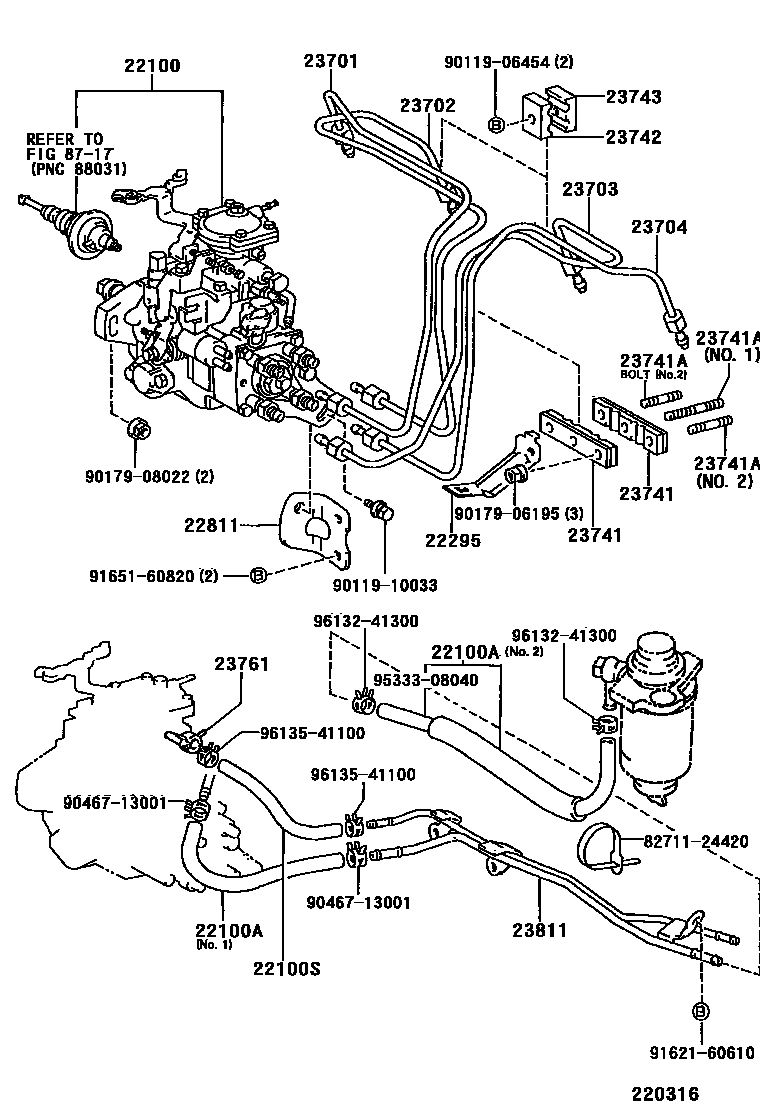 Toyota CAMRY 喷油泵总成 EPC diagram — 220316