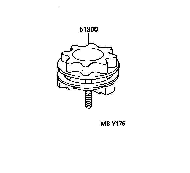 Toyota CAMRY Spare tire rack EPC diagram — MBY176