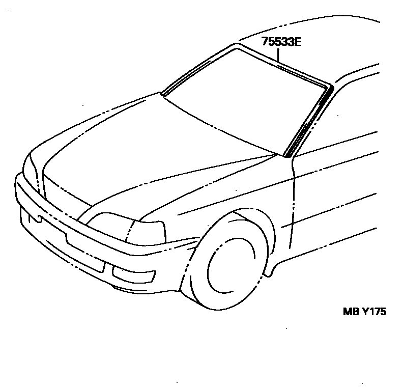 Toyota CAMRY 前防护条 EPC diagram — MBY175