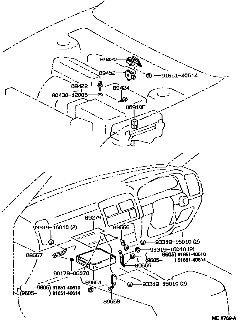 Toyota CAMRY 电子燃油喷射系统 EPC diagram — MEX769A