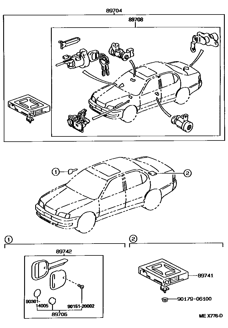 Toyota CAMRY 遥控门锁 EPC diagram — MEX776D