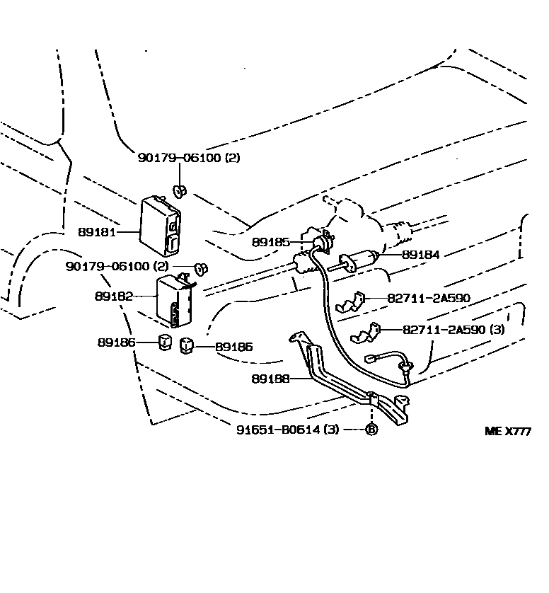 Toyota CAMRY 转向控制系统 EPC diagram — MEX777