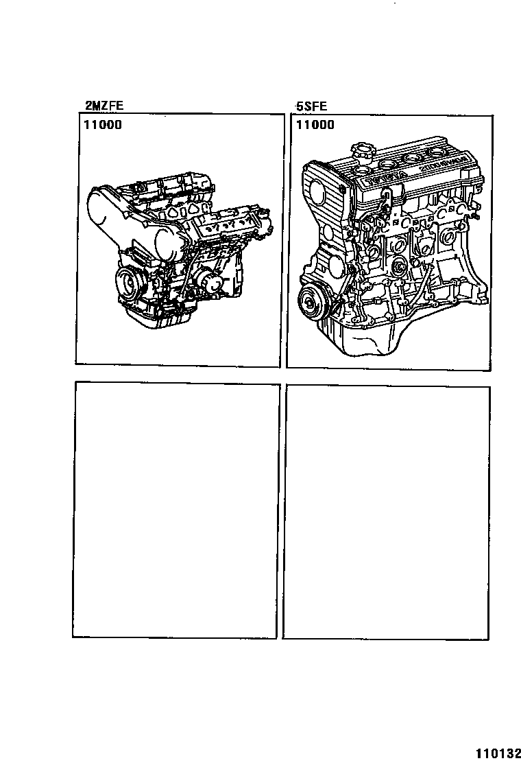 Toyota CAMRY Partial Engine Assembly EPC diagram — 110132