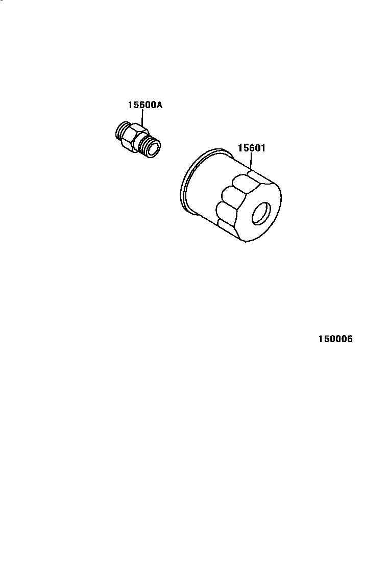 Toyota CAMRY Oil Filter EPC diagram — 150006