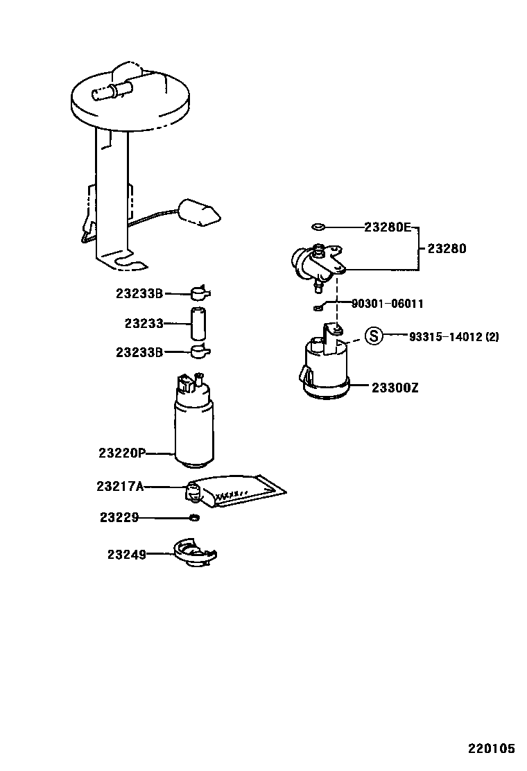 Toyota CAMRY 燃油喷射系统 EPC diagram — 220105