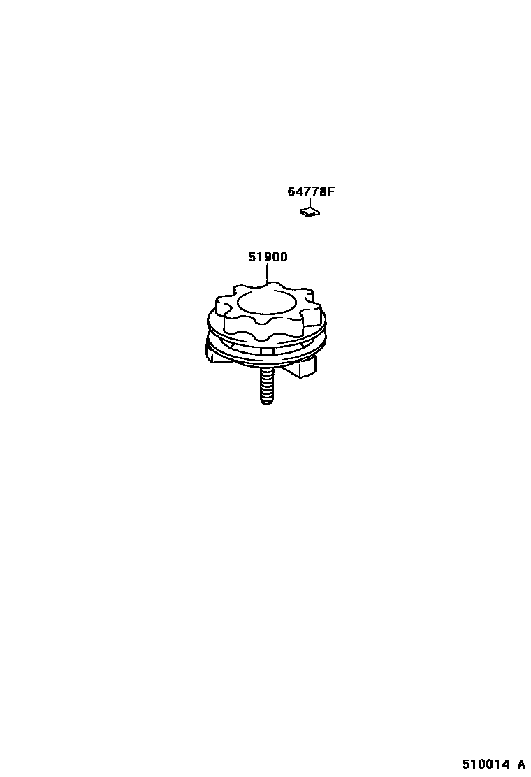 Toyota CAMRY Spare tire rack EPC diagram — 510014A